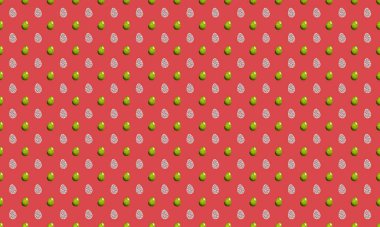 Farklı aksesuarlara sahip renkli arkaplan