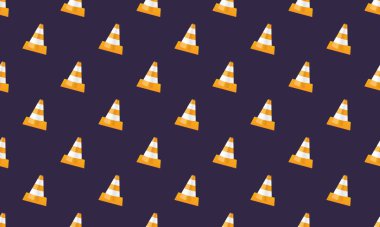 Farklı aksesuarlara sahip renkli arkaplan