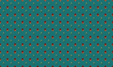 Farklı aksesuarlara sahip renkli arkaplan