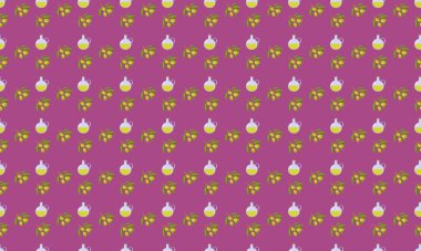 Farklı aksesuarlara sahip renkli arkaplan