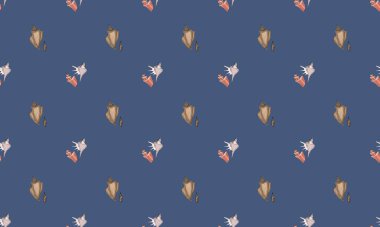 Farklı aksesuarlara sahip renkli arkaplan