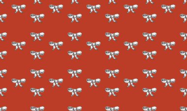 Farklı aksesuarlara sahip renkli arkaplan