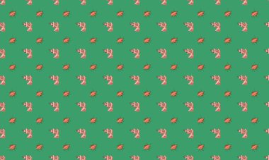 Farklı aksesuarlara sahip renkli arkaplan