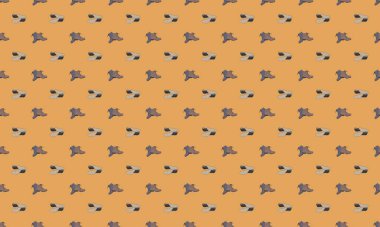 Farklı aksesuarlara sahip renkli arkaplan