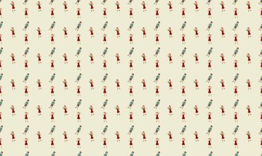 Farklı aksesuarlara sahip renkli arkaplan