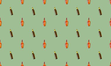 Farklı aksesuarlara sahip renkli arkaplan