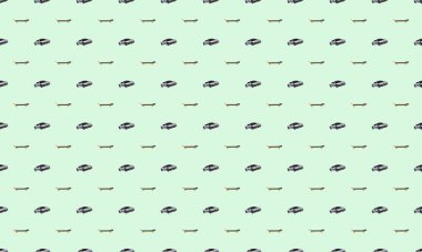 Farklı aksesuarlara sahip renkli arkaplan