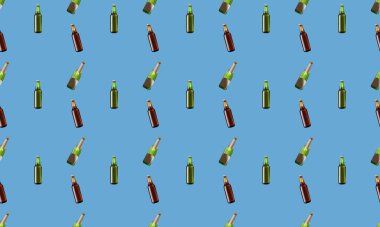 Farklı aksesuarlara sahip renkli arkaplan