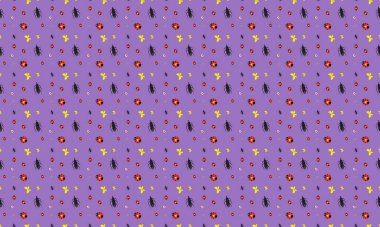 Farklı aksesuarlara sahip renkli arkaplan