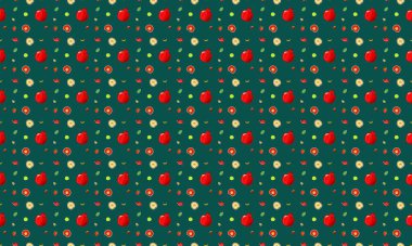 Farklı aksesuarlara sahip renkli arkaplan