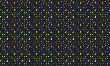 Farklı aksesuarlara sahip renkli arkaplan