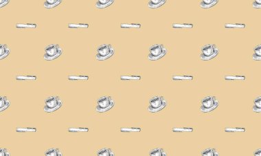 Farklı aksesuarlara sahip renkli arkaplan