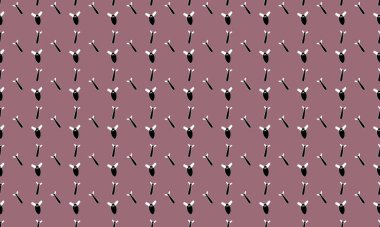 Farklı aksesuarlara sahip renkli arkaplan