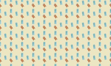 Farklı aksesuarlara sahip renkli arkaplan