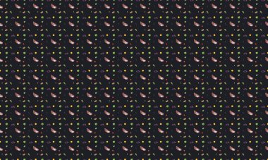 Farklı aksesuarlara sahip renkli arkaplan