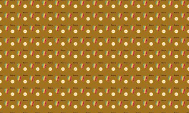 Farklı aksesuarlara sahip renkli arkaplan