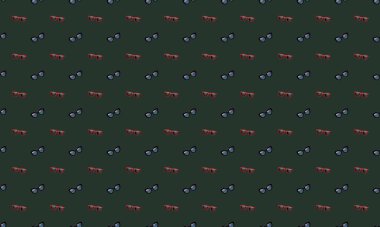 Farklı aksesuarlara sahip renkli arkaplan