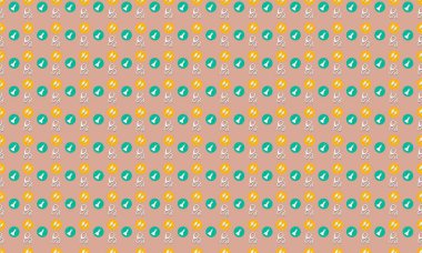 Farklı aksesuarlara sahip renkli arkaplan