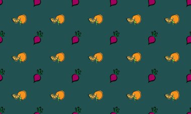 Farklı aksesuarlara sahip renkli arkaplan