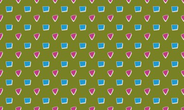 Farklı aksesuarlara sahip renkli arkaplan