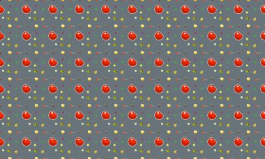 Farklı aksesuarlara sahip renkli arkaplan