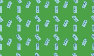 Farklı aksesuarlara sahip renkli arkaplan