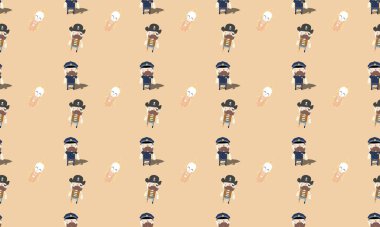 Farklı aksesuarlara sahip renkli arkaplan