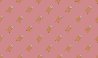 Farklı aksesuarlara sahip renkli arkaplan