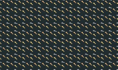 Farklı aksesuarlara sahip renkli arkaplan