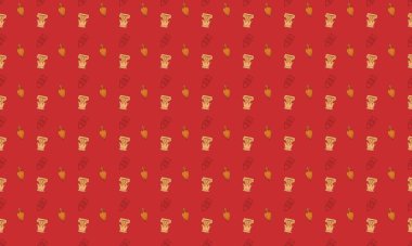 Farklı aksesuarlara sahip renkli arkaplan