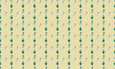 Farklı aksesuarlara sahip renkli arkaplan