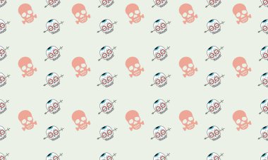 Farklı aksesuarlara sahip renkli arkaplan