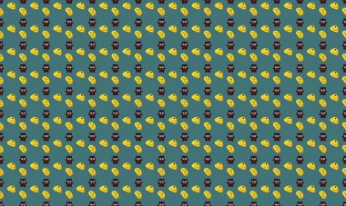 Farklı aksesuarlara sahip renkli arkaplan