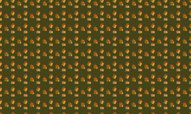 Farklı aksesuarlara sahip renkli arkaplan