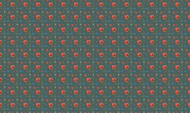 Farklı aksesuarlara sahip renkli arkaplan