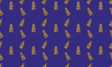 Farklı aksesuarlara sahip renkli arkaplan