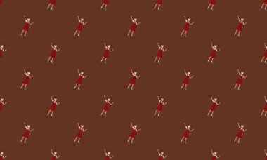 Farklı aksesuarlara sahip renkli arkaplan