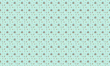 Farklı aksesuarlara sahip renkli arkaplan