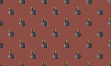 Farklı aksesuarlara sahip renkli arkaplan