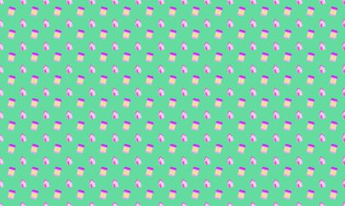 Farklı aksesuarlara sahip renkli arkaplan