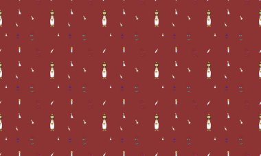 Farklı aksesuarlara sahip renkli arkaplan