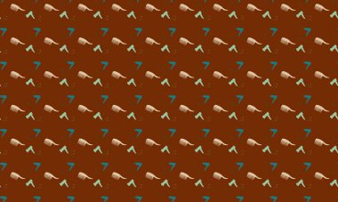 Farklı aksesuarlara sahip renkli arkaplan