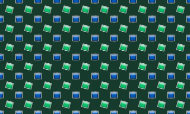 Farklı aksesuarlara sahip renkli arkaplan