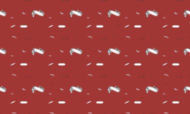 Farklı aksesuarlara sahip renkli arkaplan