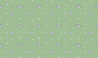 Farklı aksesuarlara sahip renkli arkaplan