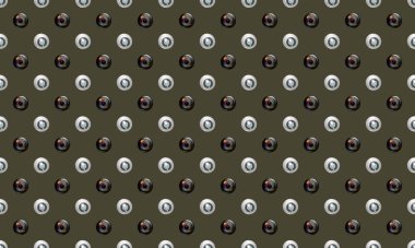 Farklı aksesuarlara sahip renkli arkaplan