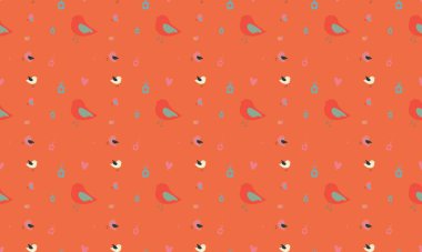 Farklı aksesuarlara sahip renkli arkaplan