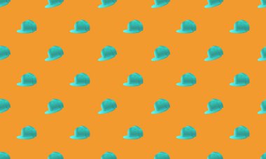 Farklı aksesuarlara sahip renkli arkaplan