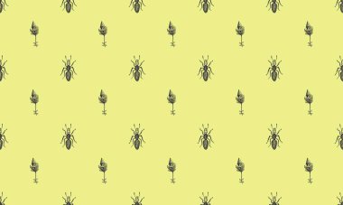 Farklı aksesuarlara sahip renkli arkaplan