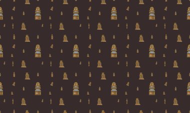 Farklı aksesuarlara sahip renkli arkaplan